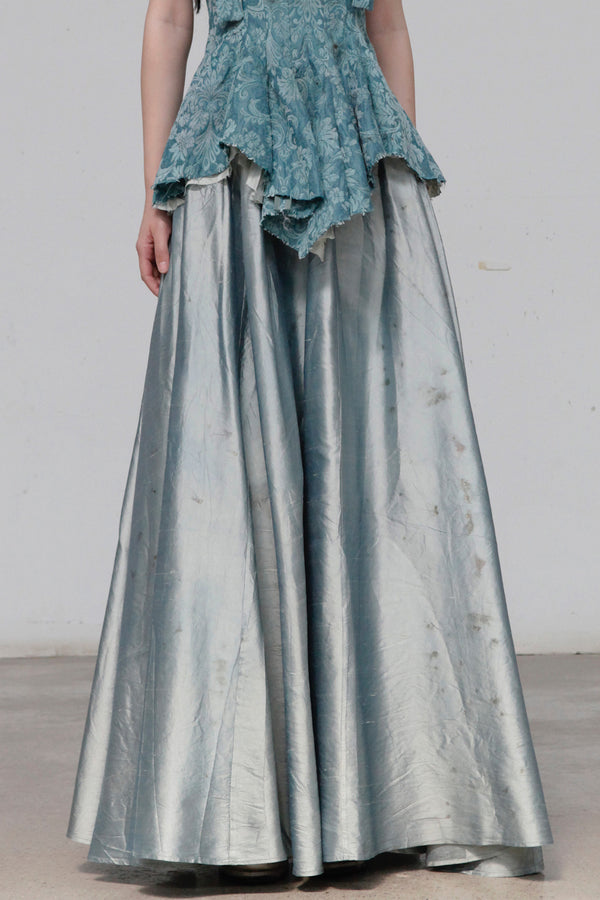 MUTEDANCE Blue Silk Skirt MD23FW12 PM83